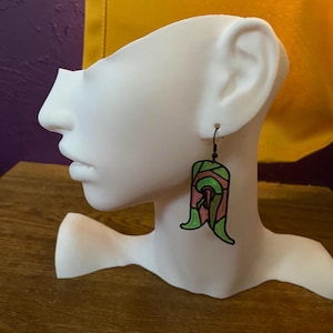 Darlingtonia Pitcher Plant 3D Printed Earrings