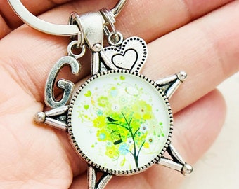 Tree keyring personalized for christmas gift