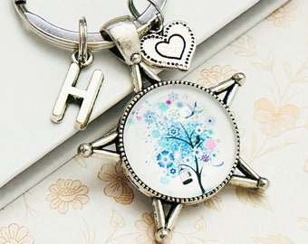 Tree keyring - Initial keychain for mom