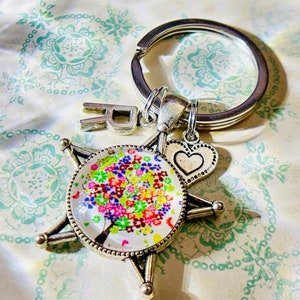 Tree of life keychain gift for friends, Family tree keychain for Christmas gift