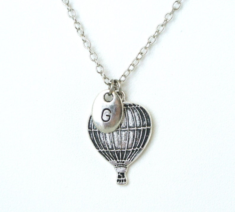 Hot Air Balloon Necklaceair Balloon Charmballoon Etsy