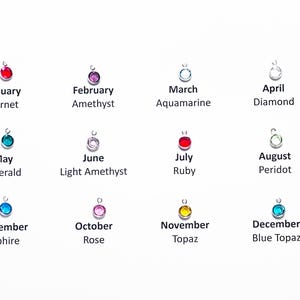 Add a birthstone charms-Swarovski crystal birthstone Jewelry-Birthstone necklace-Personalized jewelry-Initial birthsone-6mm birthstone charm