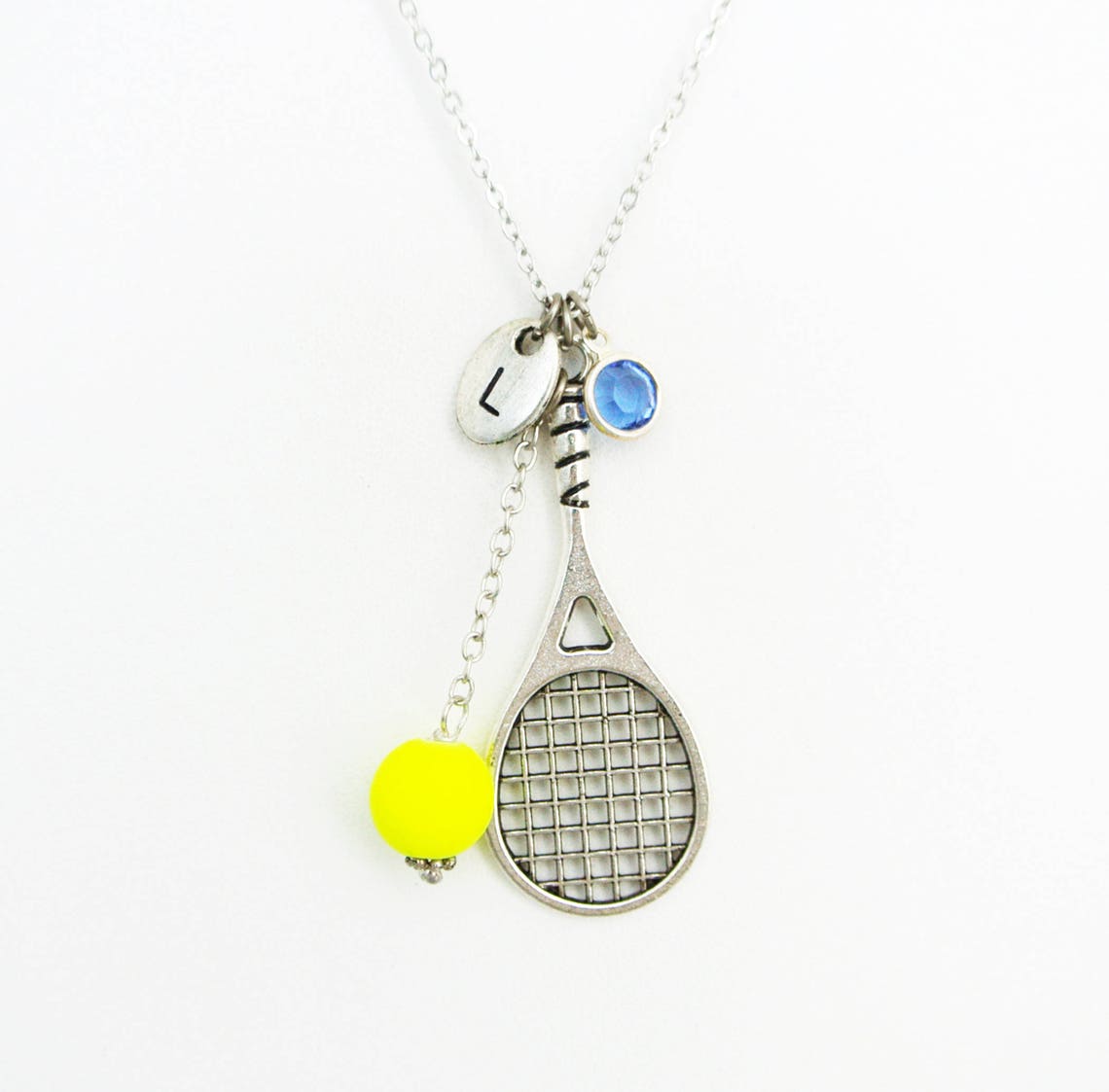 Necklace with tennis racket Clearance