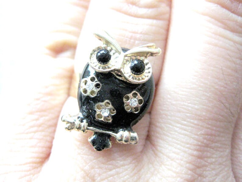 Black Owl Ring image 4