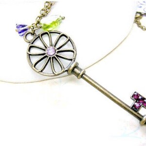 Skeleton key necklace,Vintage key necklace,Key pendant jewelry, Key to my heart, Gift for her, Birthday Gift