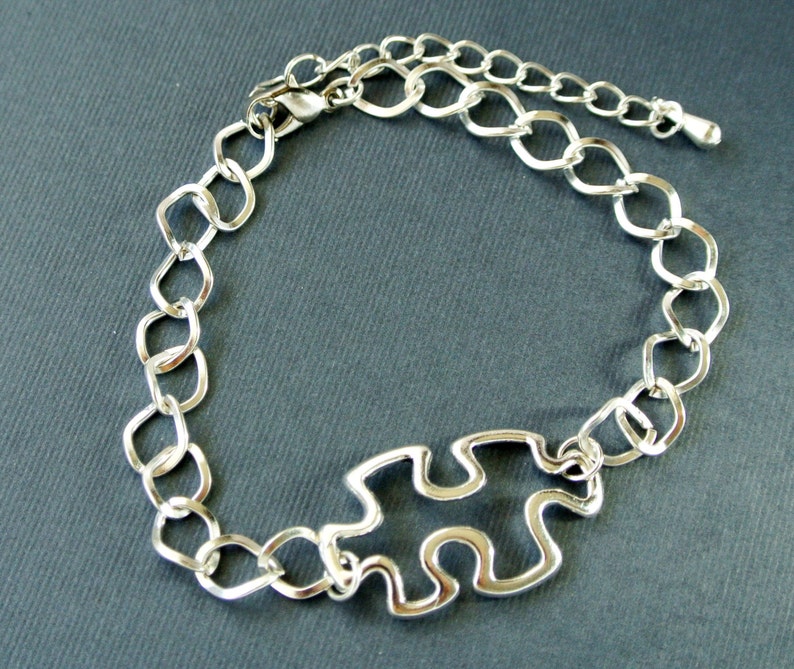 Puzzle Bracelet Puzzle Pieceautism Awarenessautism Bracelet Etsy