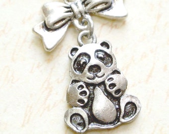 Panda necklace gift for girls-Silver panda jewelry gift for her-Animal jewelry-Christmas gift-Birthday Gift-Kawaii jewelry-Bear Necklace