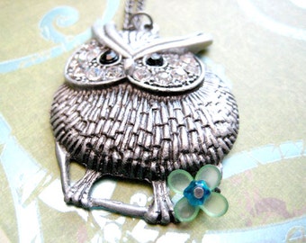 Owl Necklace, Owl Pendant Jewelry, Bird Neklace,Silver Owl Necklace, Owl Pendant Necklace, Owl Charm Necklace, Animal Necklace, Owl Gifts