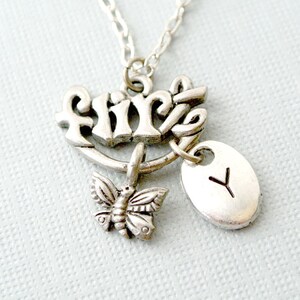 Flirty Necklace, Initial Necklace, Initial Hand Stamped, Personalized, Monogram,Statement Necklace, Summer Necklace,Flirty Jewelry