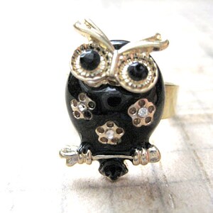 Black Owl Ring image 1