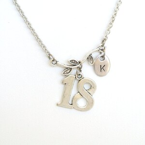 Sweet 18 Teen Girl Necklace,initial Necklace, Initial Hand Stamped