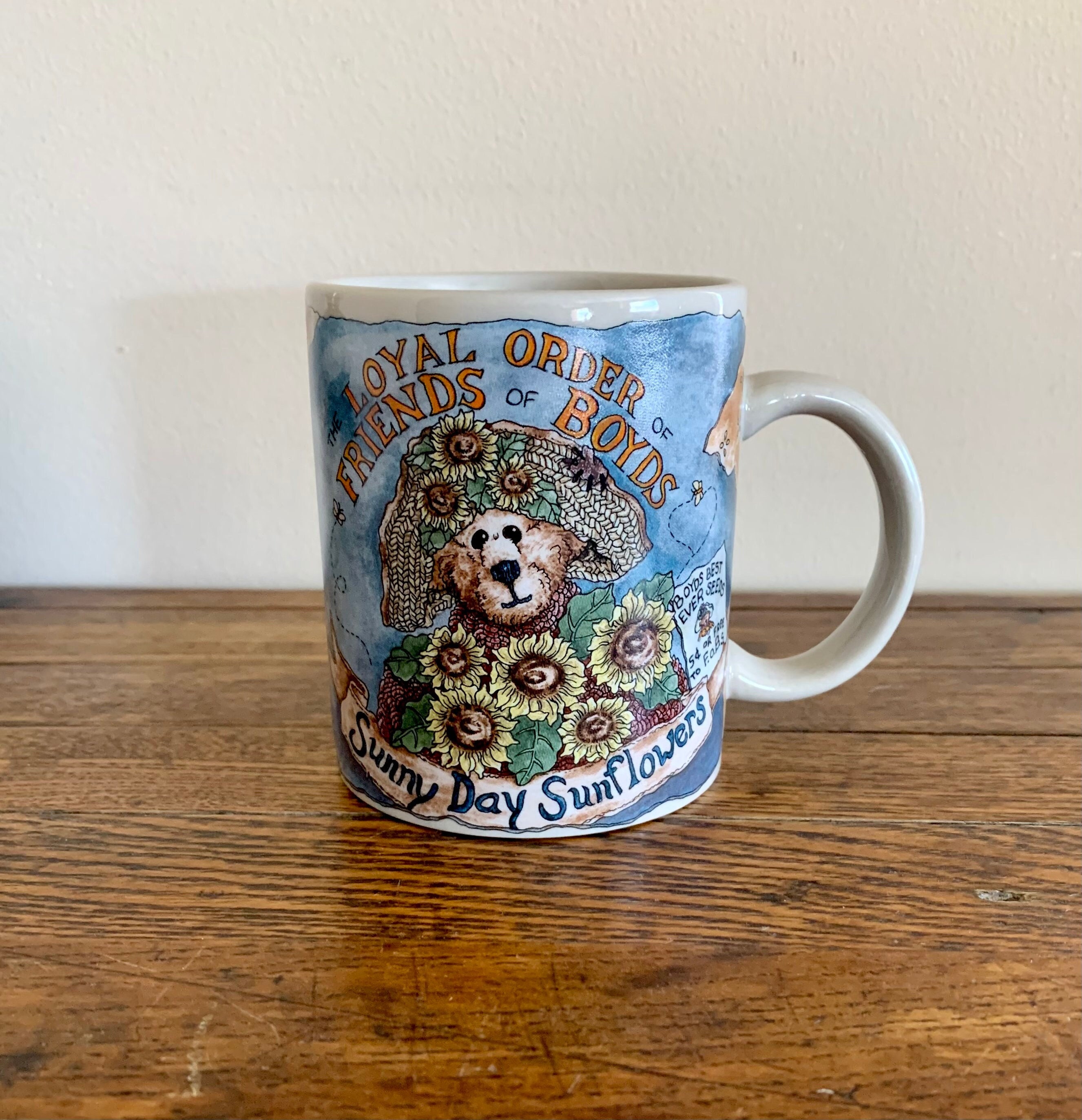 1990s the Boyds Collection Coffee Mug . Vintage 1998 Copyright Bearware  Pottery Works Cute Floral Bear Coffee Cup Boyds Bears Collector - Etsy
