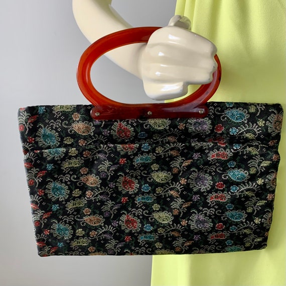 1950s Lady's Pride Tote Purse . Vintage 50s 60s B… - image 8