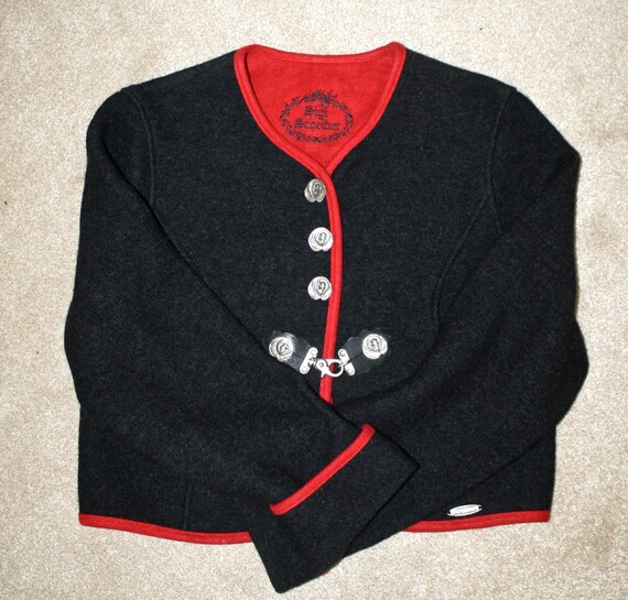 Sigi Scheiber AUSTRIAN Boiled Wool Cropped Jacket . V… - Gem