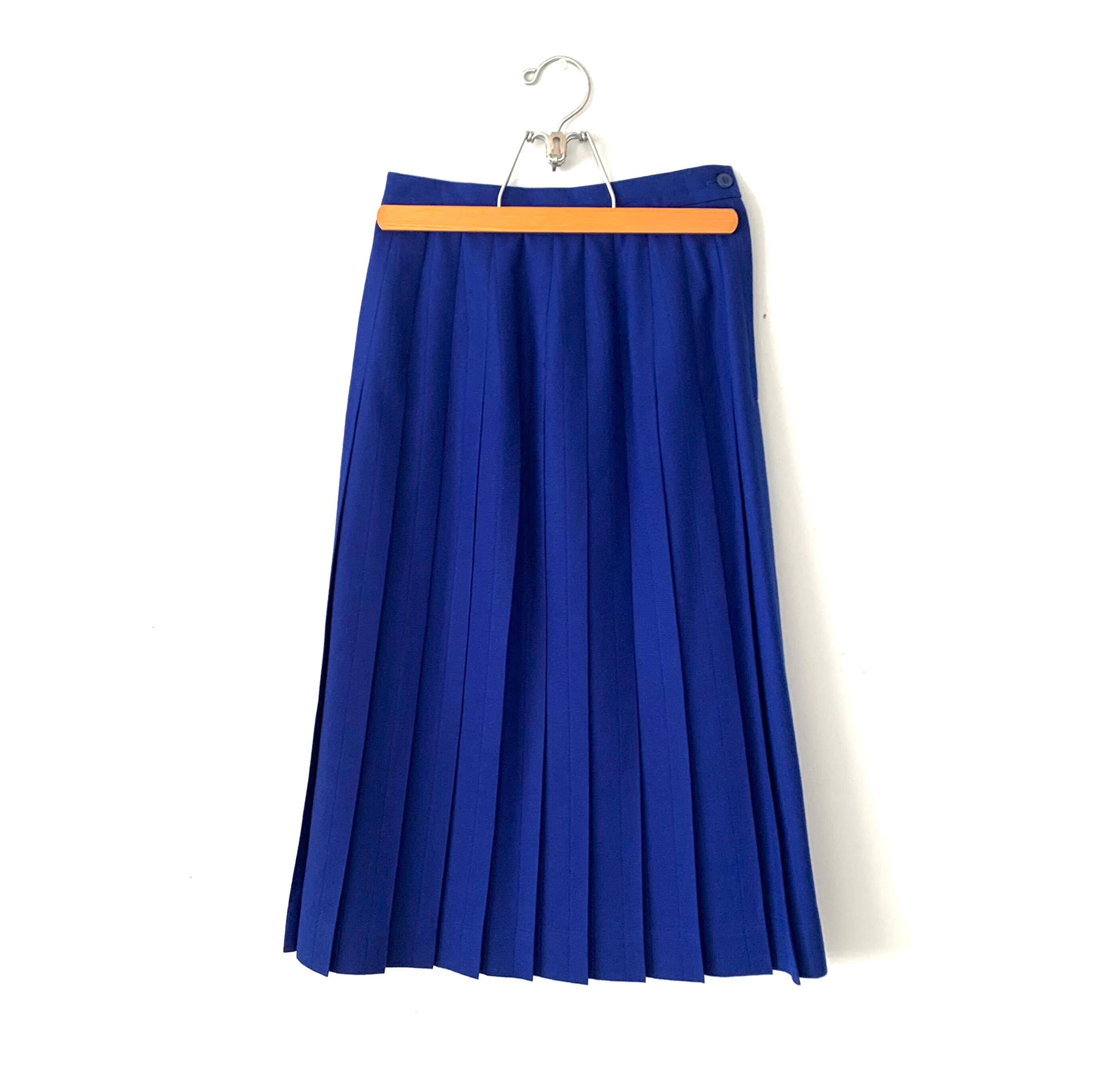Royal Blue Pleated Skirt