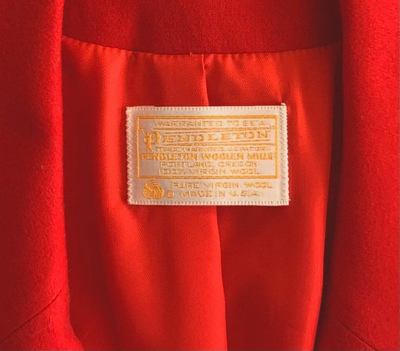 1970s PENDLETON Red Wool Blazer Jacket . Vintage … - image 3