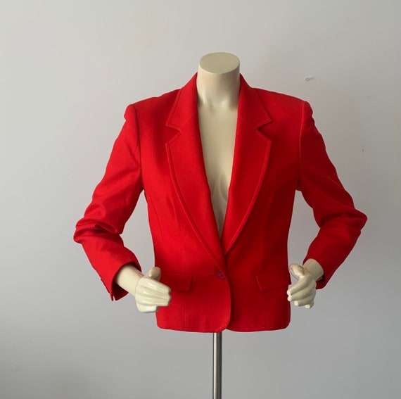 1970s PENDLETON Red Wool Blazer Jacket . Vintage … - image 4