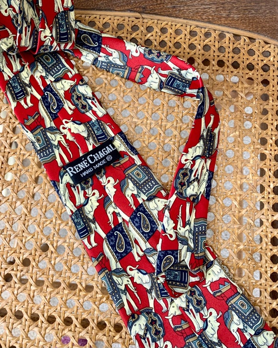 RENE CHAGAL Hand Made SILK Men's Neck Tie . Dress… - image 4