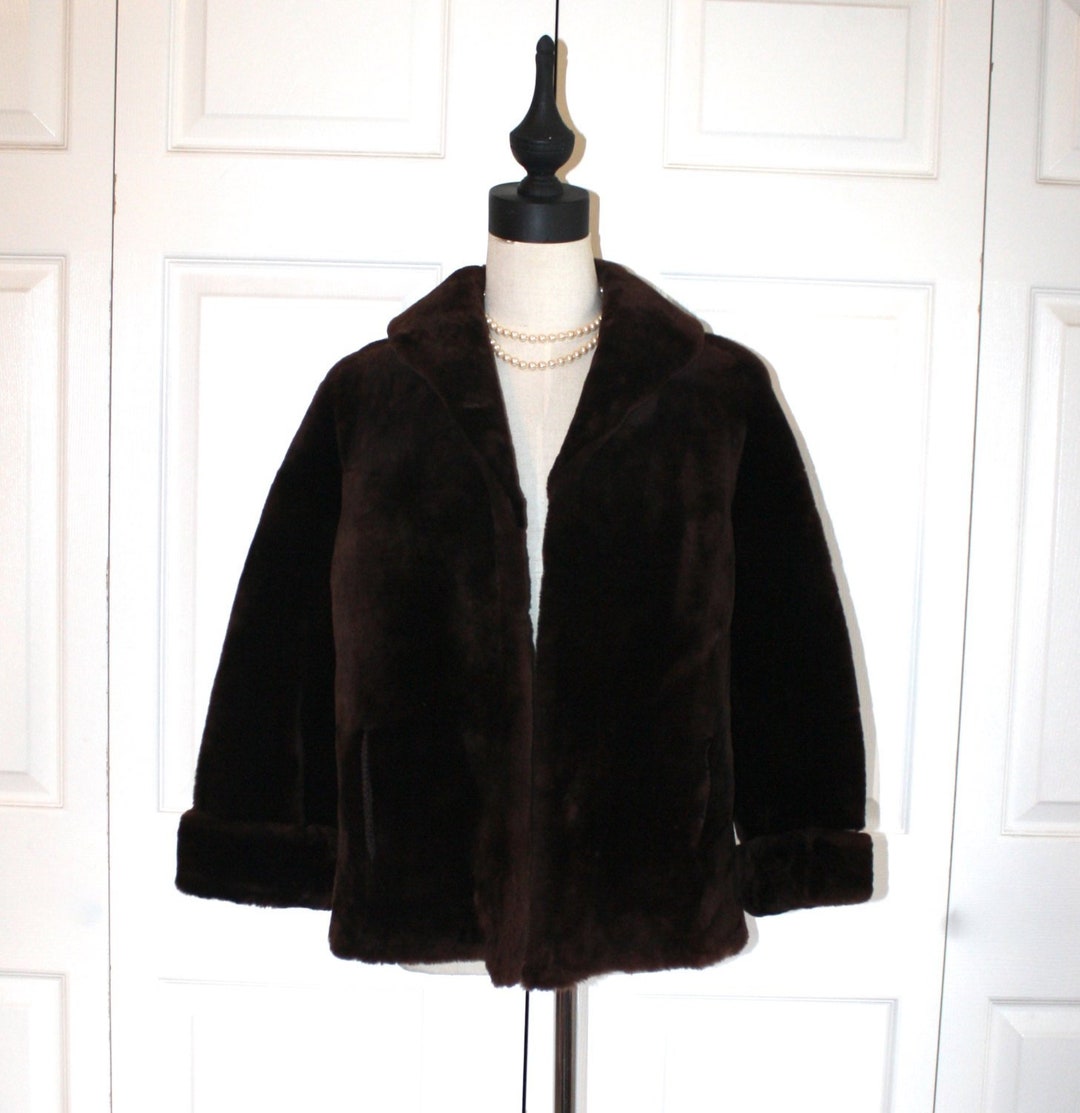 1940s 50s Brown Sheared Beaver Fur Coat . Vintage Decadent - Etsy