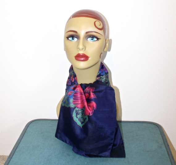 Silk Floral Hand Made Scarf . Made in Thailand . … - image 5