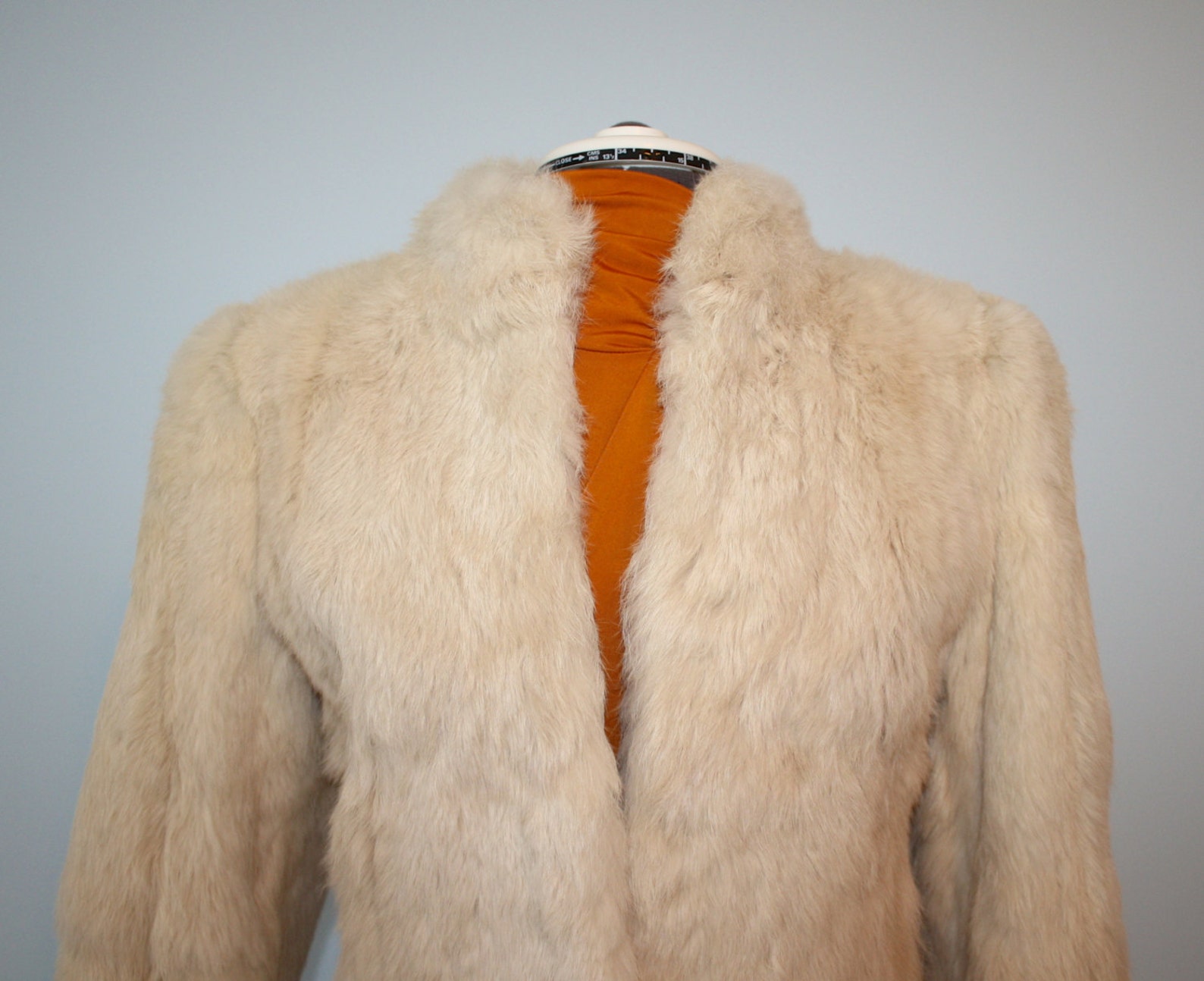 Vintage WHITE RABBIT Fur Coat / 1980s Ivory Cream Rabbit Fur Etsy