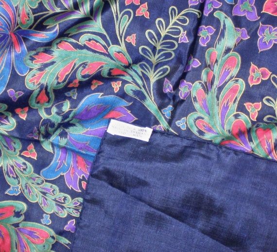 Silk Floral Hand Made Scarf . Made in Thailand . … - image 2