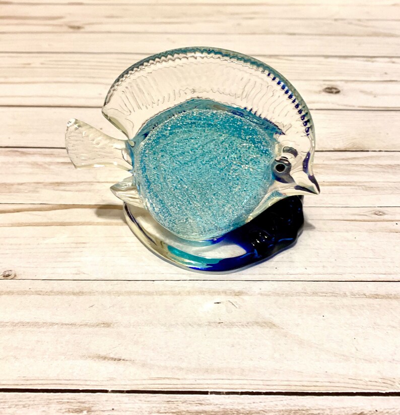 Vintage Tea Light Partylite Candle Holder . Glass Ocean Fish Etsy