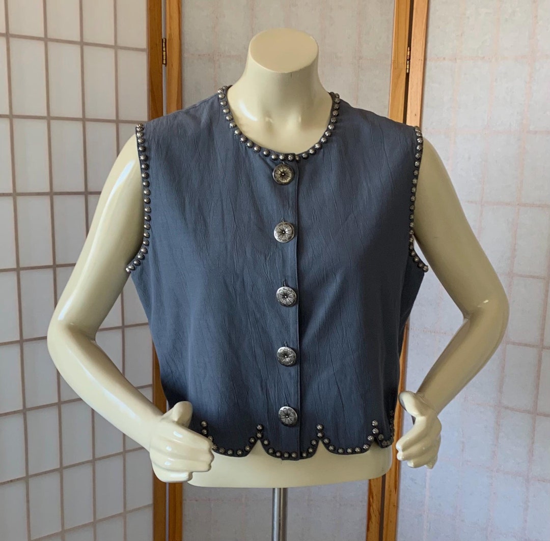 1990s DD Double D Ranch Wear Silver Studded Cowgirl Country Western ...