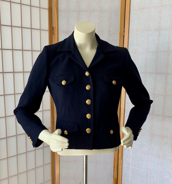 ジャケット・アウター 90s Lauren Ralph Lauren tailored jacket Vtg Lauren Ralph Lauren Double Breasted Blazer Jacket Blue