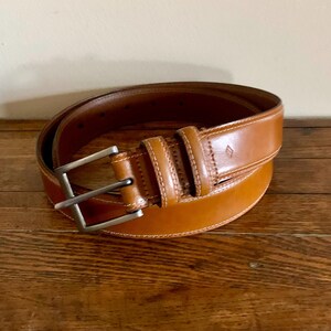 chinese dress ladies Men's Cognac Leather Dress Belt | Handcrafted Full-Grain Genuine Leather