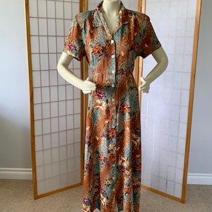 90s tie back dress Vintage 90s Floral Mini Tie Back Dress