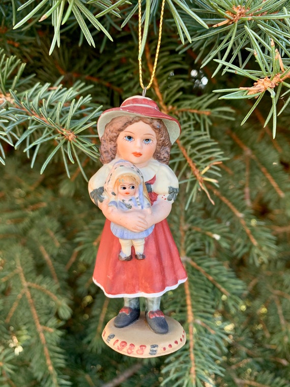 1980s VICTORIAN Christmas Tree Ornament by Jan Hagara . Vintage