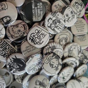 Mystery Manga Buttons -- Scott Pilgrim