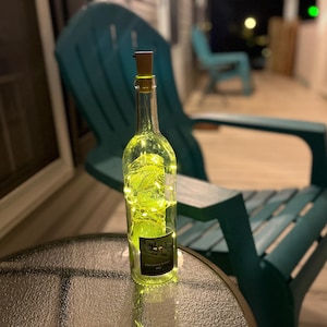Wine Bottle With Lights Honig Winery and Vineyard Bottle With a Picture of a Vineyard inside of the Bottle from California Home Decor Wine
