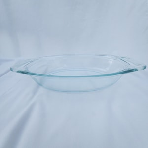 Pyrex Casserole Dish Clear Blue Glass Easy Grab 7” Width 13” Length