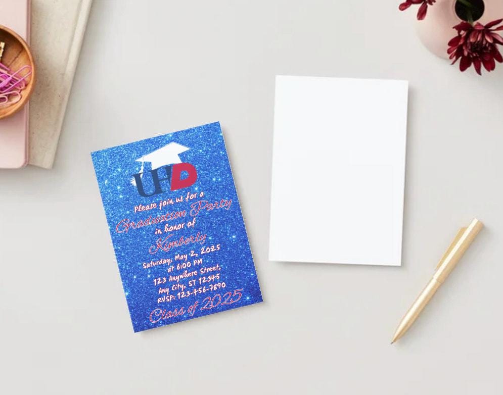 Editable UHD Digital Graduation Invitation