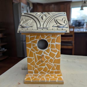 Beautiful tile birdhouse