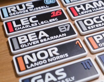 F1 / Formula 1 2026 Drivers Name Tag Magnets /  Bring the Broadcast Home: The 2026 Grid
