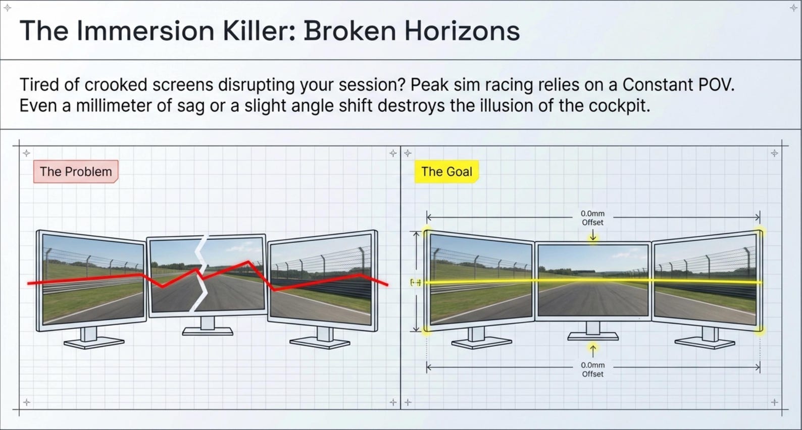 Screen Alignment Monitor Monitor Connectors | Sim Racing | Triple Monitor Alignment | Monitor ...