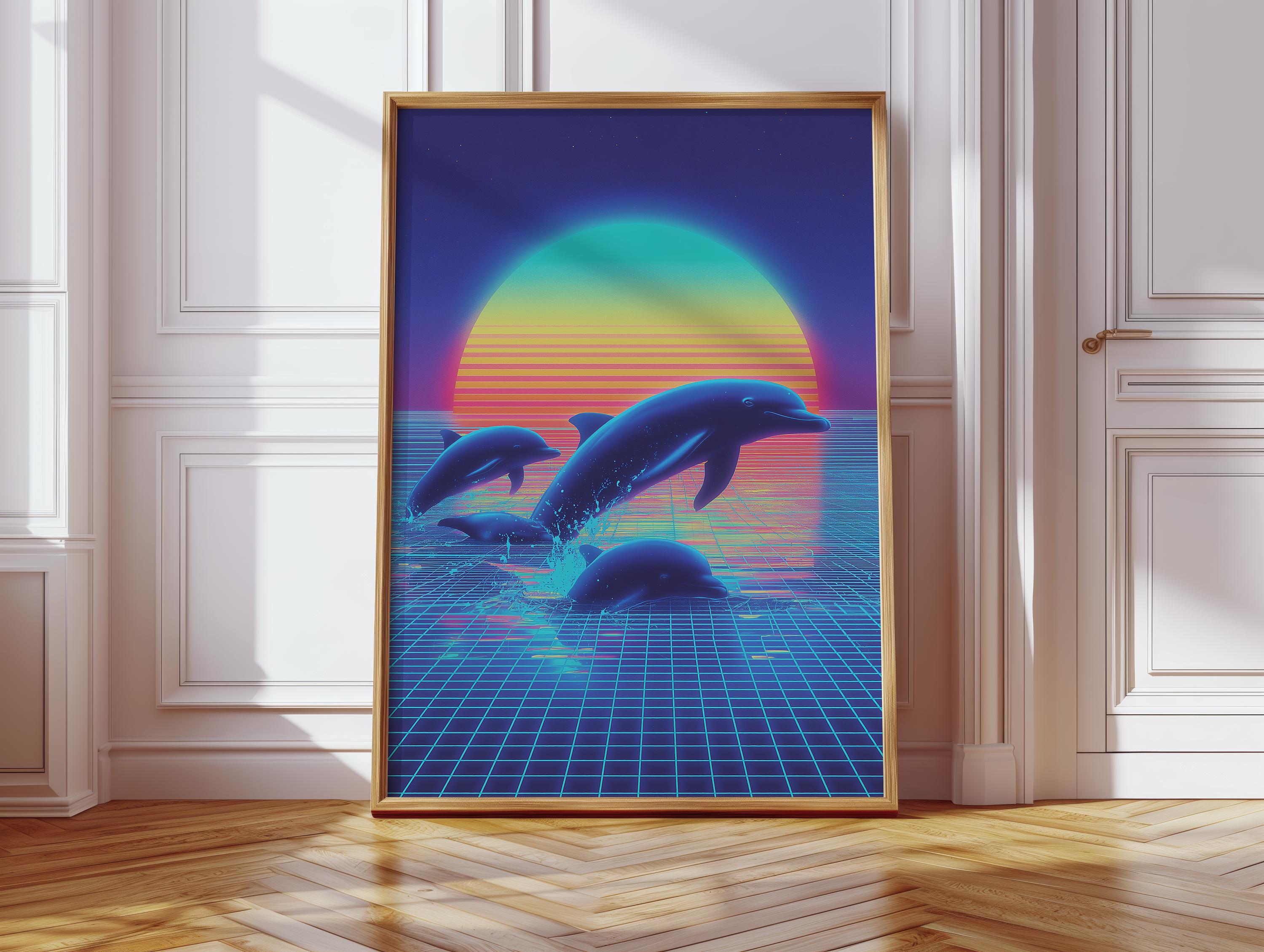 Vaporwave dolphin - Etsy 日本