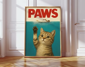 POTEN KAKEN Schattige kattenprint, coole prints, dierenposter, schattige hondprint, hondposter, pop-artprints, grappige kat print, woondecoratie, muurkunst