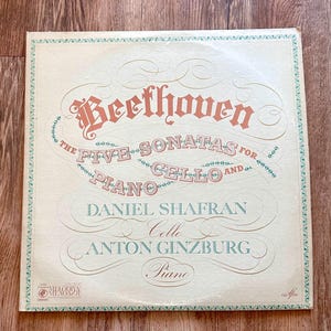 Beethoven Cello Sonatas Daniel Shafran Anton Ginzburg Vinyl 2LP Set