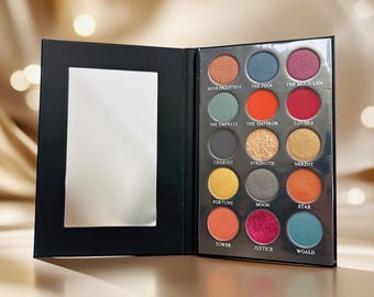 Paleta de sombras de ojos Peachy Queen The Sun Tarot, maquillaje de brujas independientes