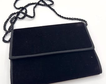 キルティングデザインのブラックベルベットクラッチ ブラックベルベット薄型クラッチ - Etsy 日本