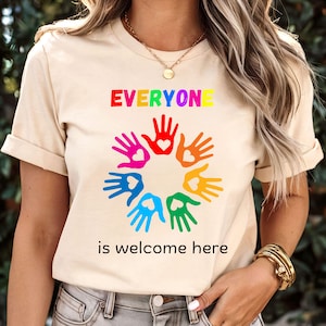 Idaho teacher shirt everyone is welcome here, inclusion and equality t-shirt, protest and resist t-shirt, Idaho teacher t-shirt