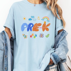 Comfort Colors® Preschool Teacher Shirt, Cute First Day Teacher Shirt, Pre K Teacher Tee, Back to School Shirt, Perfect First Pre-K Shirt