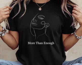 Stärkande kvinnlig silhuett-t-shirt, självkärlek-t-shirt