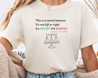 コリー・ブッカーのモラル・モーメントTシャツ、政治引用Tシャツ