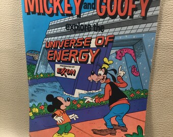 Walt Disney Comic / Mickey and Goofy Explore the Universe of Energy / Disney Exxon Comic / 1985 Mickey Goofy Comic / Universe of Energy