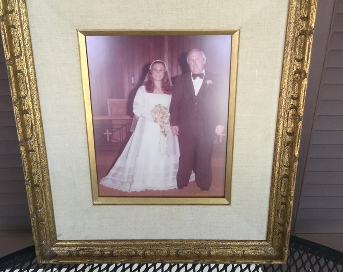 8 X 10 Vintage Frame / Hecho En Mexico Frame / 1970s Framed Wedding Pic ...